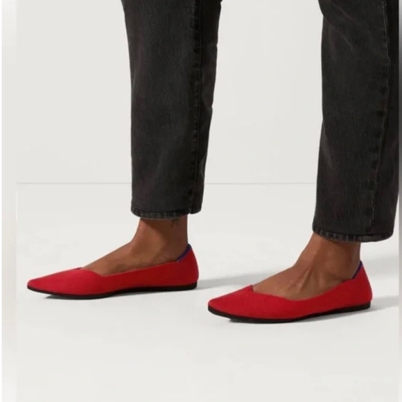 Rothy's Shoes - Rothy’s The Point Chili Red Flats, Sz 7